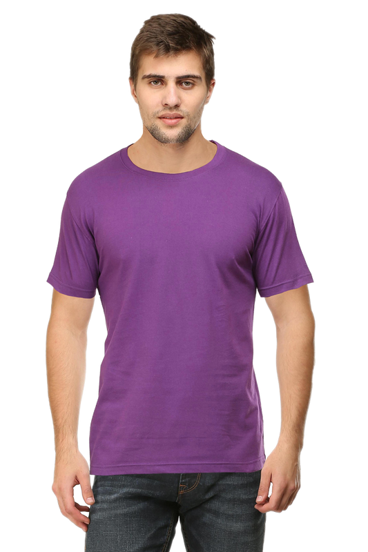 Purple Crew Neck T-shirt - No Logo