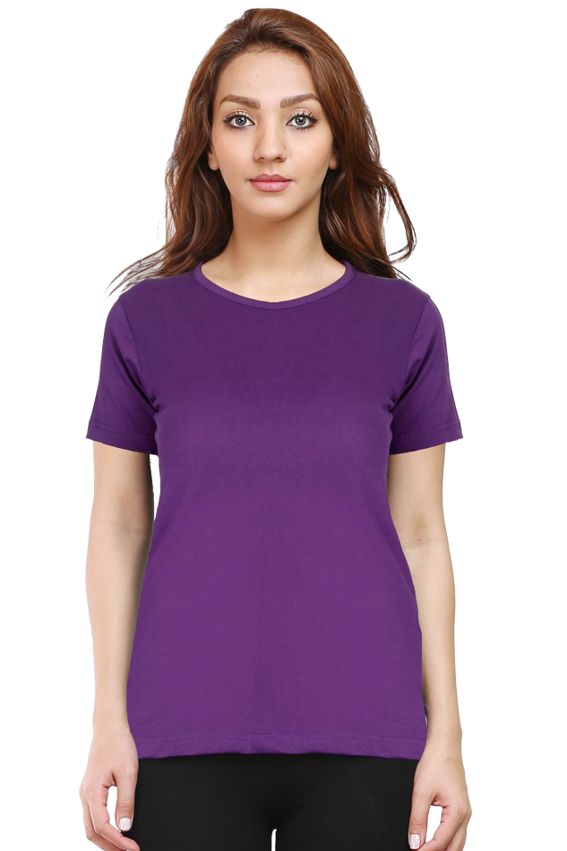 Women's Purple Crew Neck T-shirt - No Logo