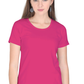Women's Pink Round Neck T-shirt - No Logo