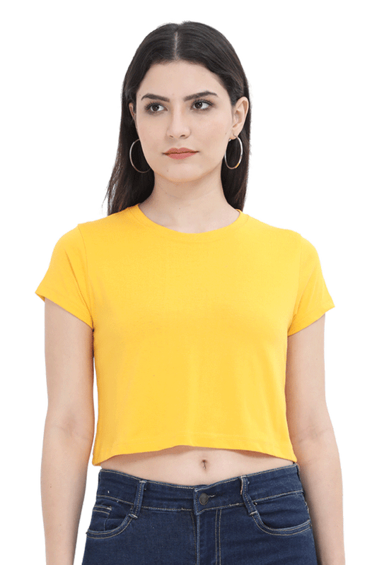 Women's Golden Yellow Crop Top
