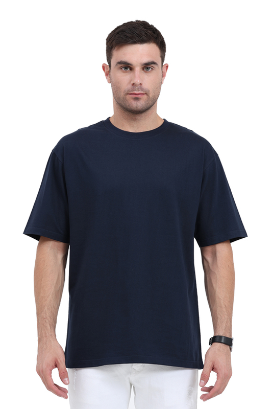 Navy Blue Oversized T-shirt - No Logo