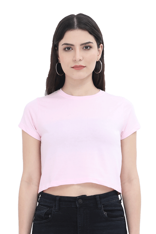 Women's Light Baby Pink Crop Top