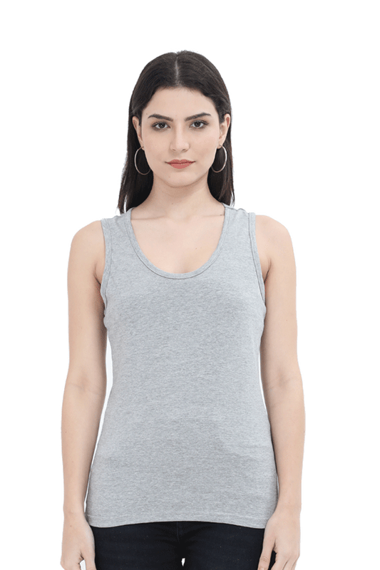 Women's Grey Melange Tank Top