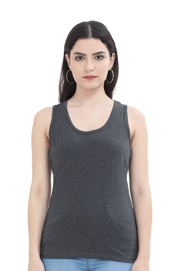 Women's Charcoal Melange Tank Top