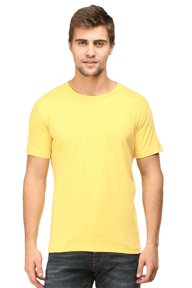 Yellow Crew Neck T-shirt - No Logo