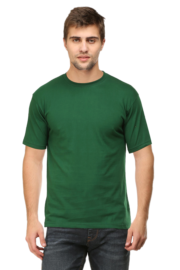 Bottle Green Crew Neck T-shirt - No Logo