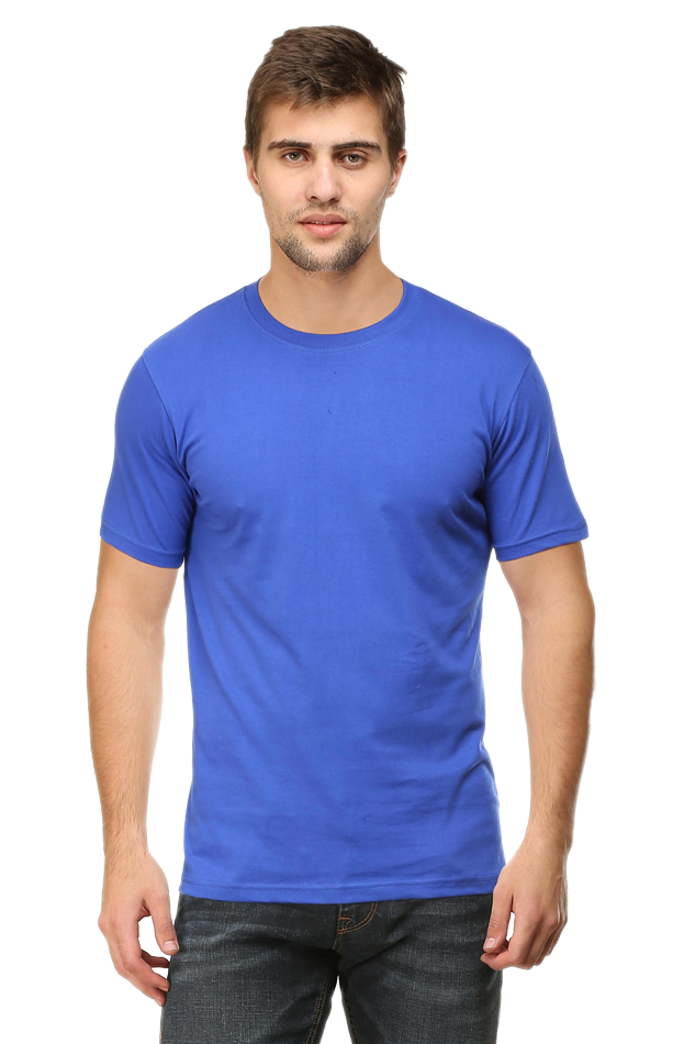 Royal Blue Crew Neck T-shirt - No Logo