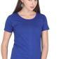 Women's Royal Blue Round Neck T-shirt - No Logo