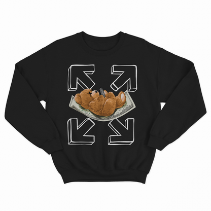 Billionaire Teddy Black Sweatshirt (Lightweight) S
