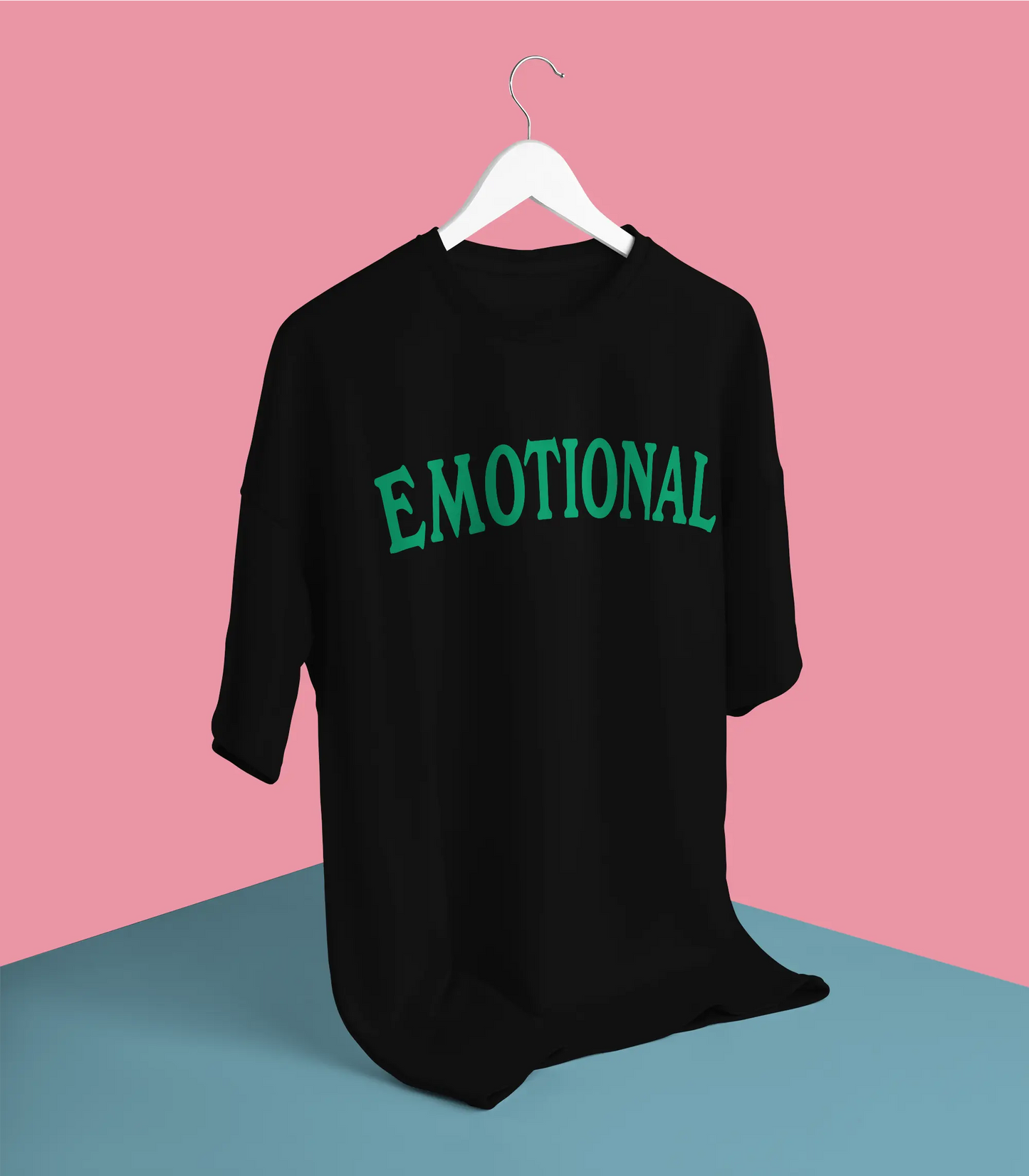 Emotional Black Oversized T-shirt