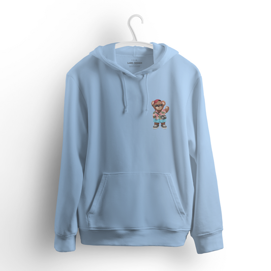 Beach Teddy Baby Blue Hoodie