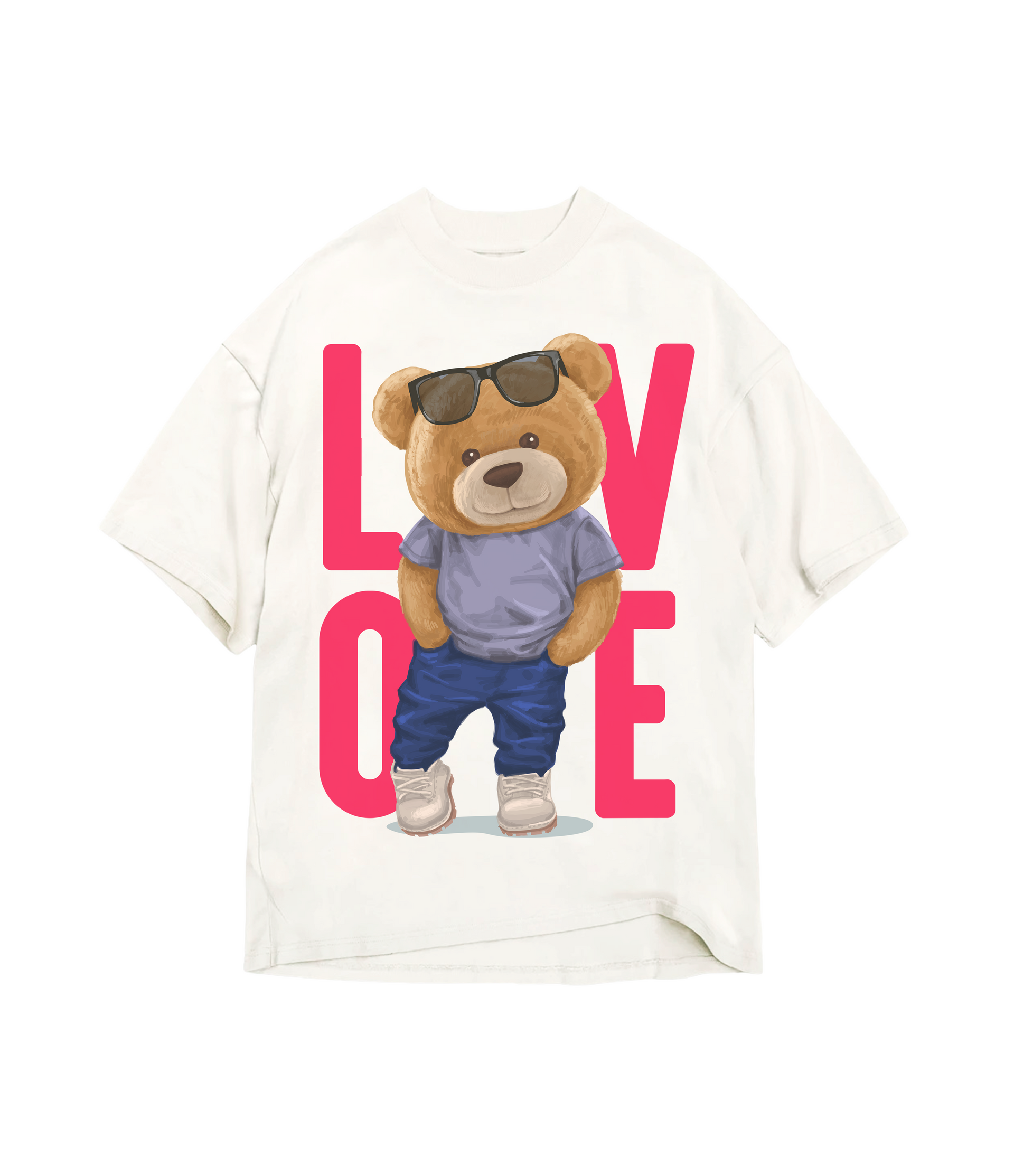 Love Teddy Oversized T-shirt – Lazy Hippos