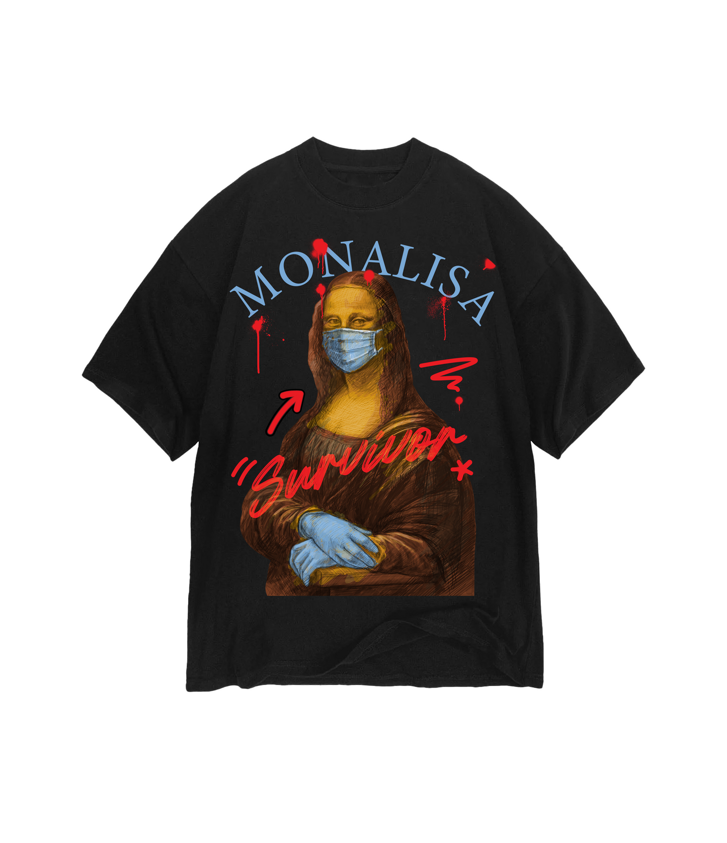 Mona Lisa Survivor Oversized T-shirt