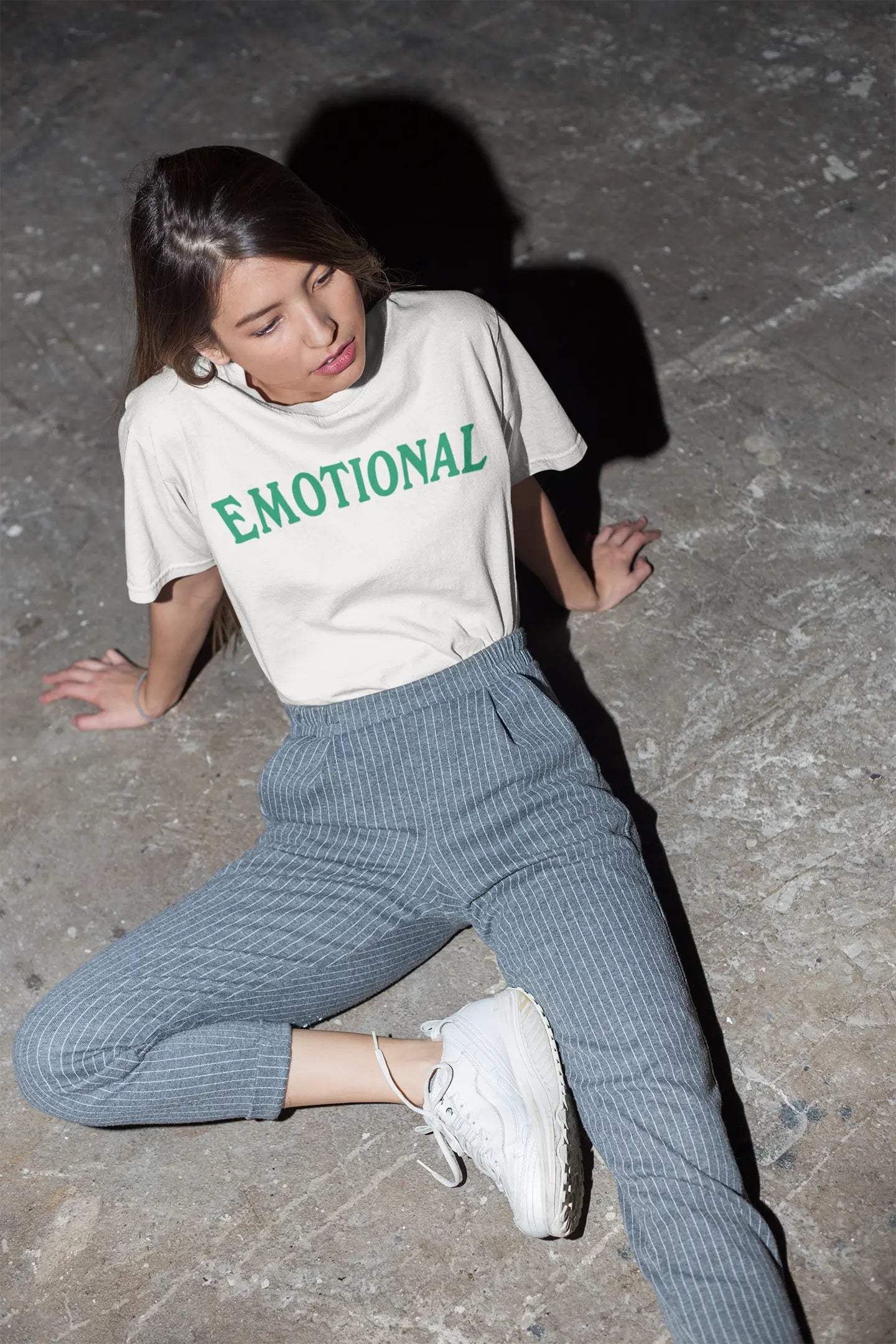Emotional White Oversized T-shirt