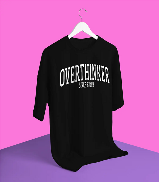 Overthinker Black Oversized T-shirt