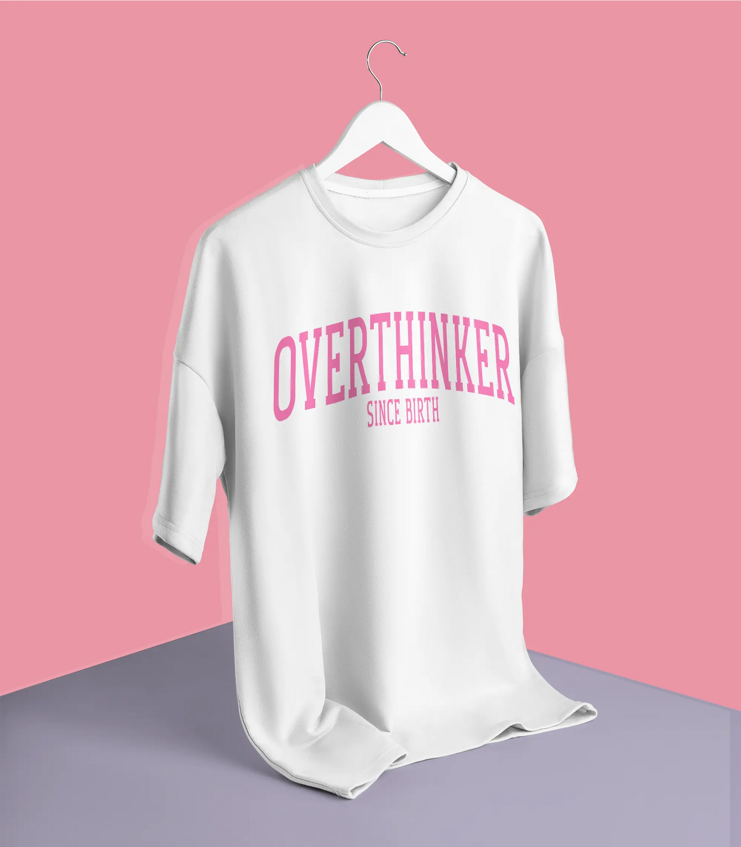Overthinker White Oversized T-shirt