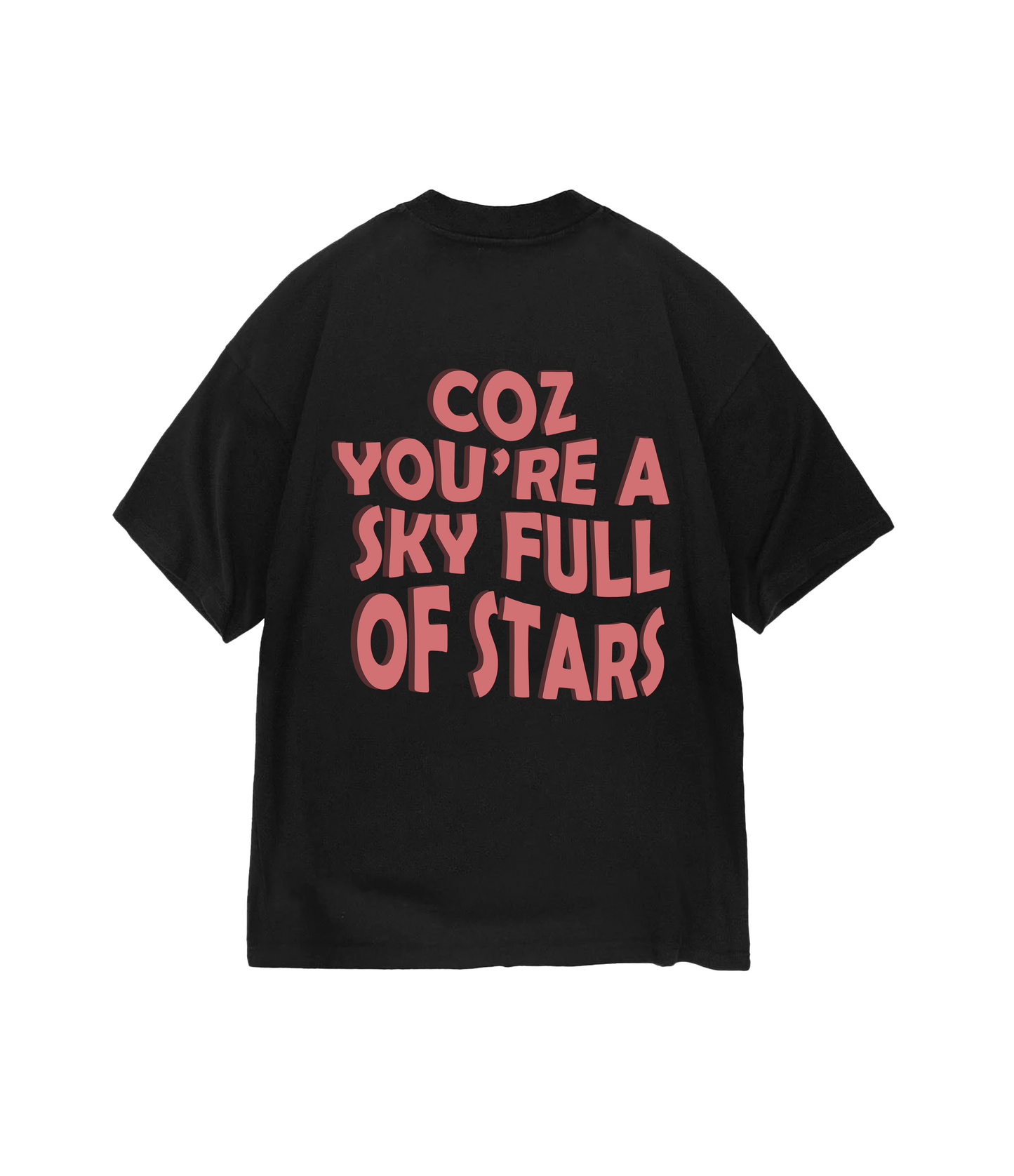 Sky Full of Stars Black Oversized T-shirt